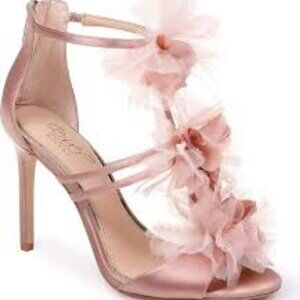 Jewel Badgley Mischka Flower Heels (BRAND NEW)